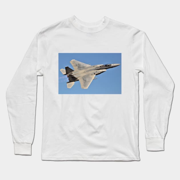 F-15 in Afterburner Long Sleeve T-Shirt by acefox1